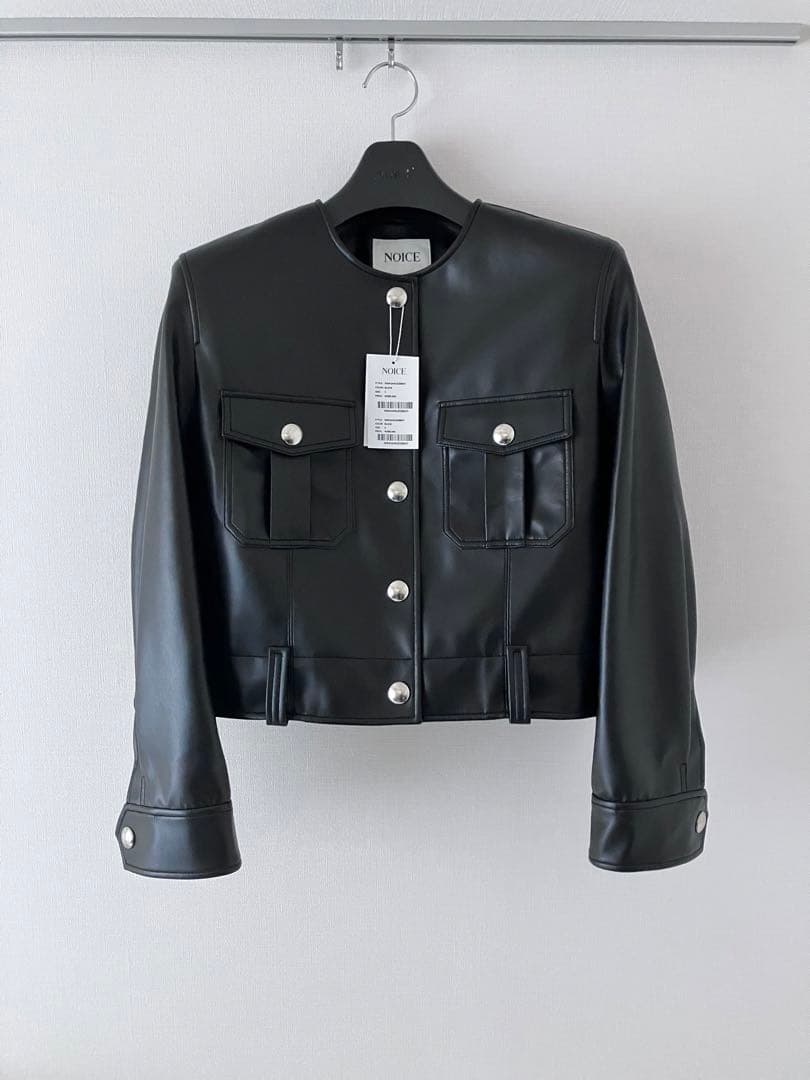 ウォンビン着 NOICE PURE COLLAR LEATHER JACKET