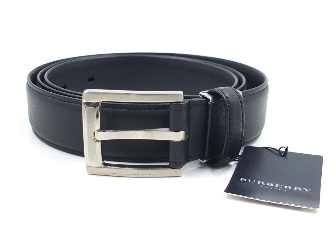 新品・未使用品 BURBERRY LONDON バーバリー 牛革 バックルベルト
