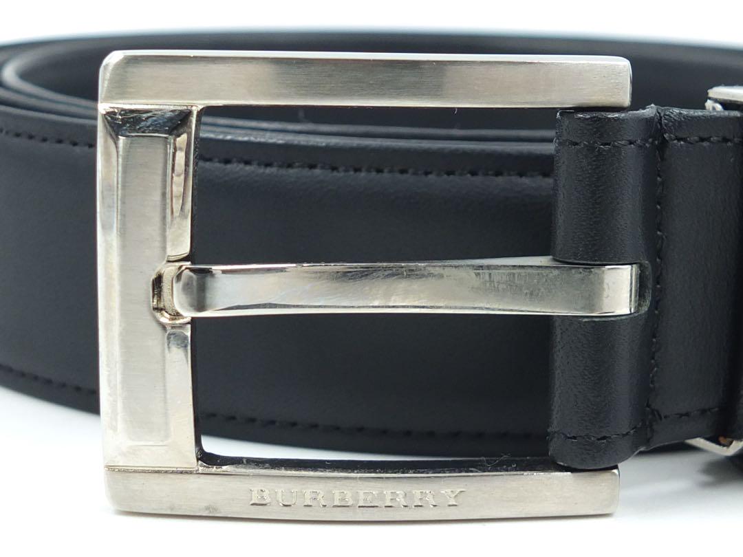 新品・未使用品 BURBERRY LONDON バーバリー 牛革 バックルベルト