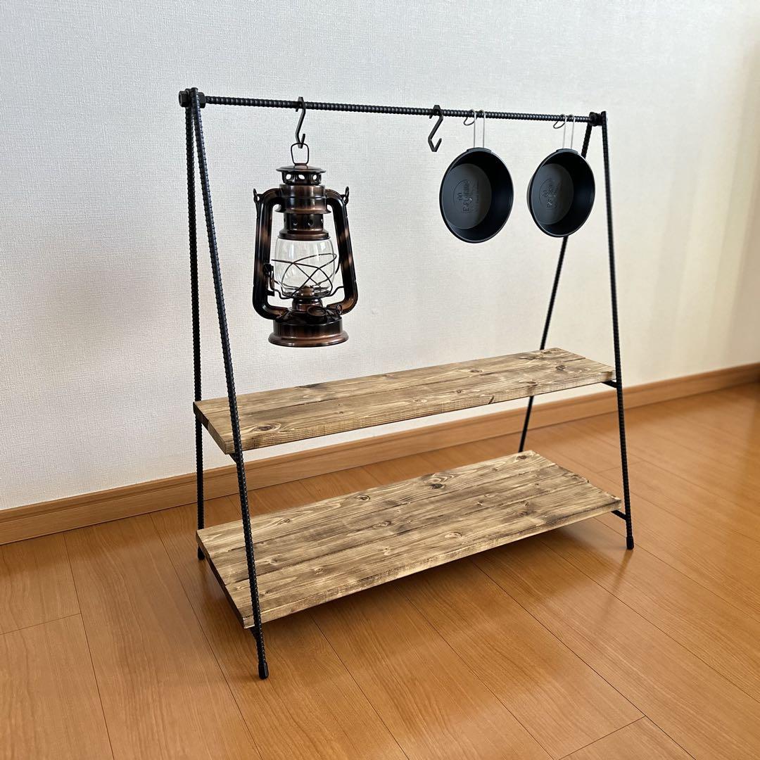 ハンギングラック　アイアンシェルフ　テキーラレッグ　什器　観葉植物棚　飾り棚