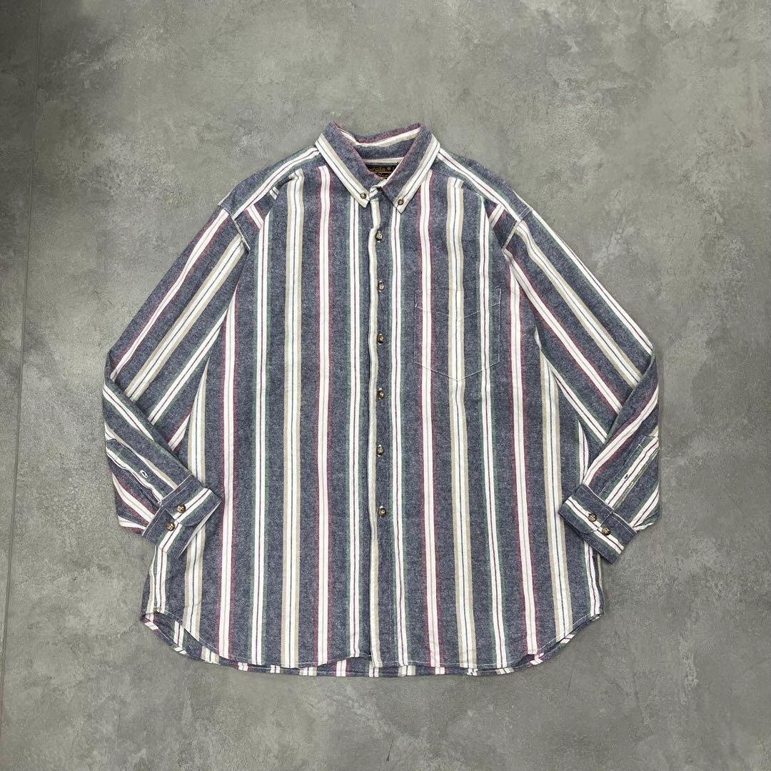 80s-90s Eddie Bauer ベビーコットンフランネルシャツ 黒タグ