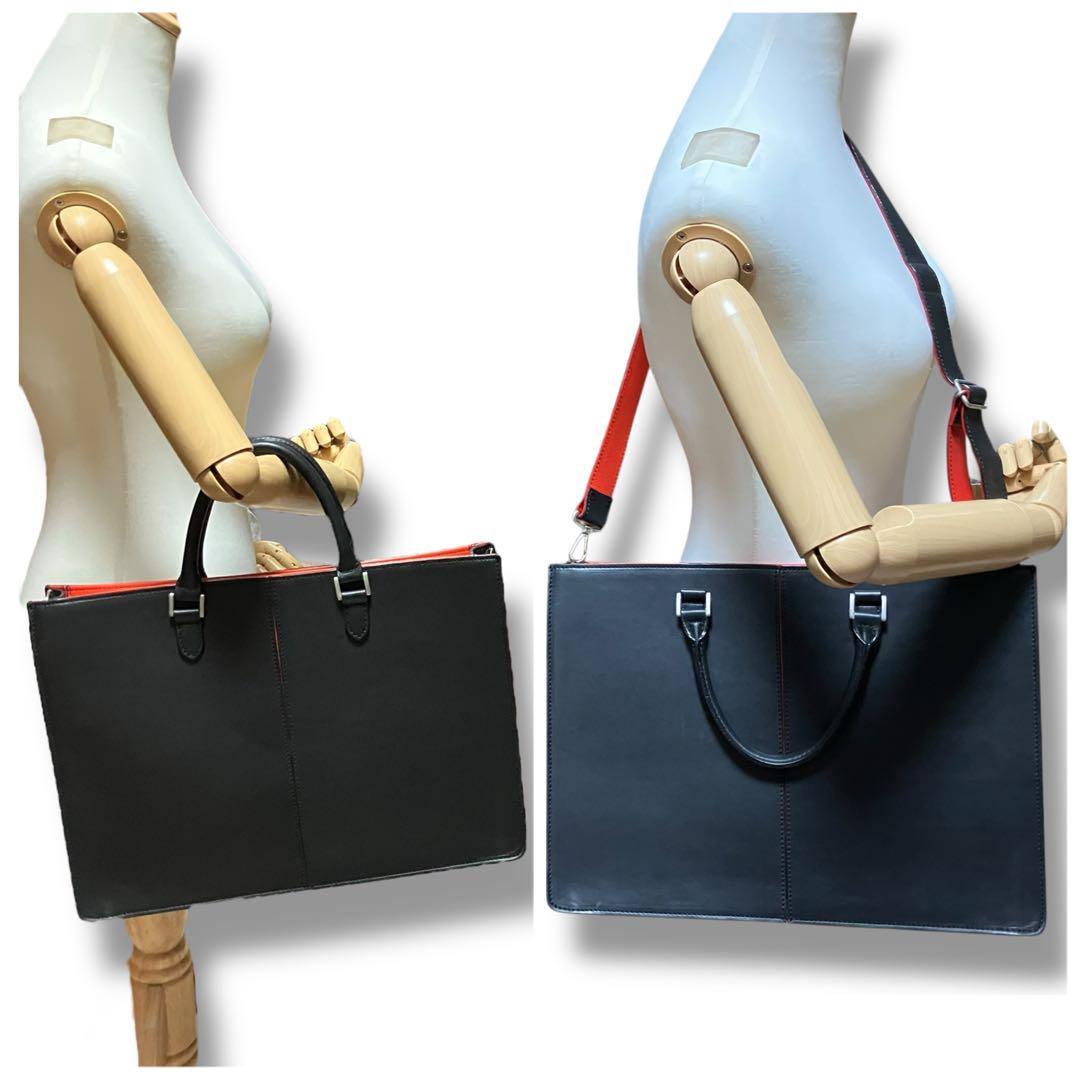 美品 JUN MEN TORION トライオン ビジネスバッグ 2way レザー