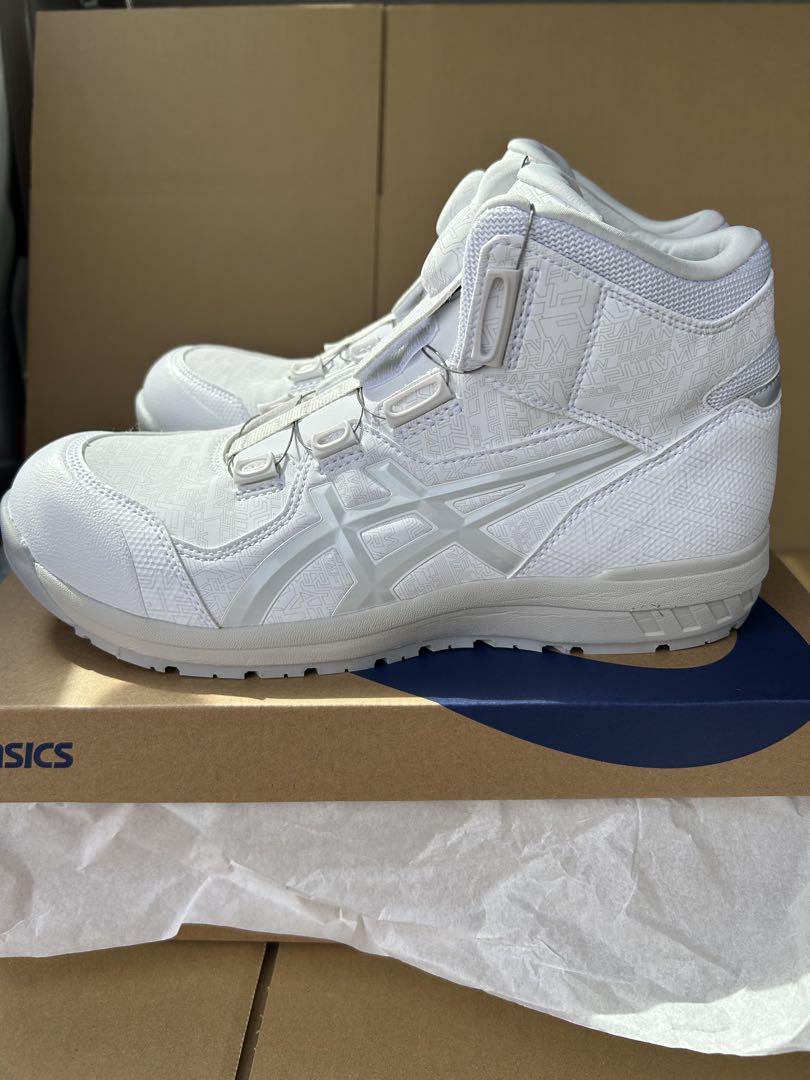 ASICS ホワイト ハイカット安全靴