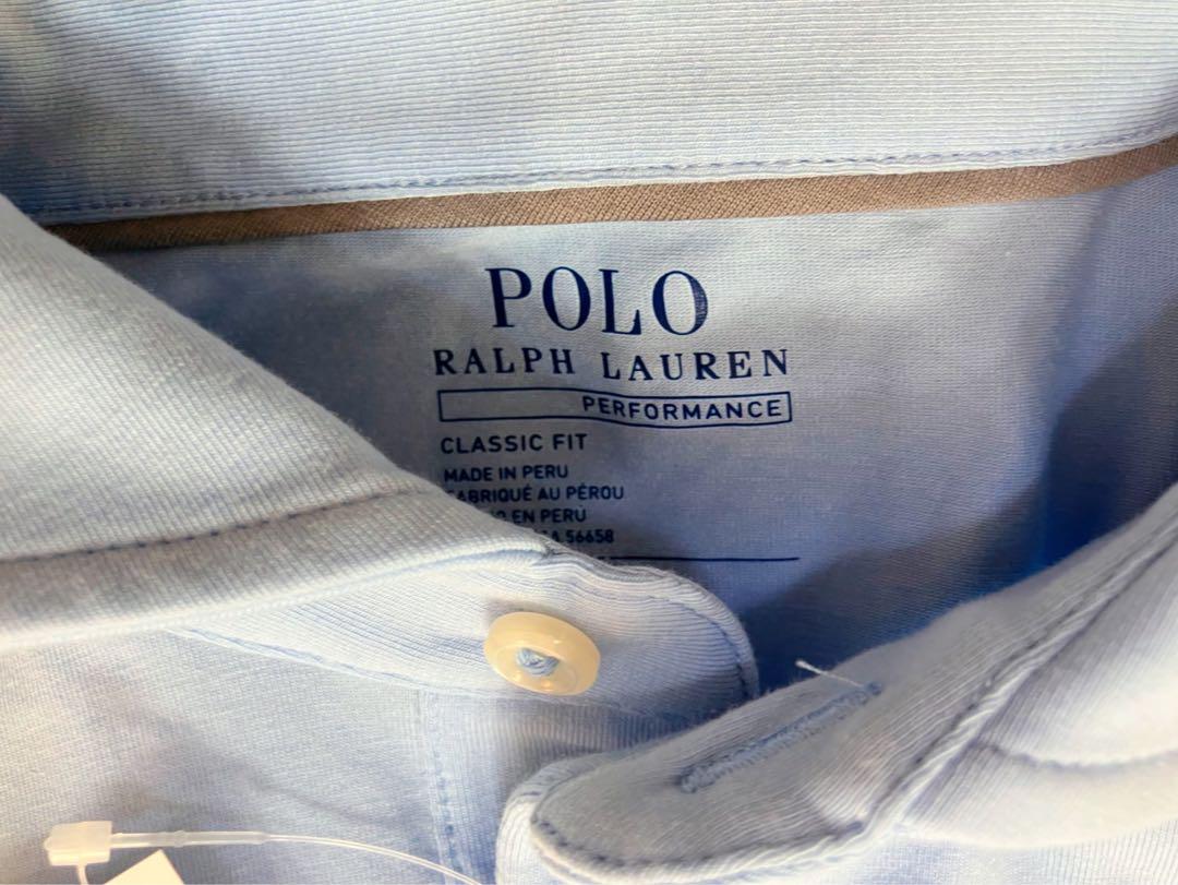 【新品未使用】POLO RALPH LAUREN 長袖ポロシャツ ライトブルーM
