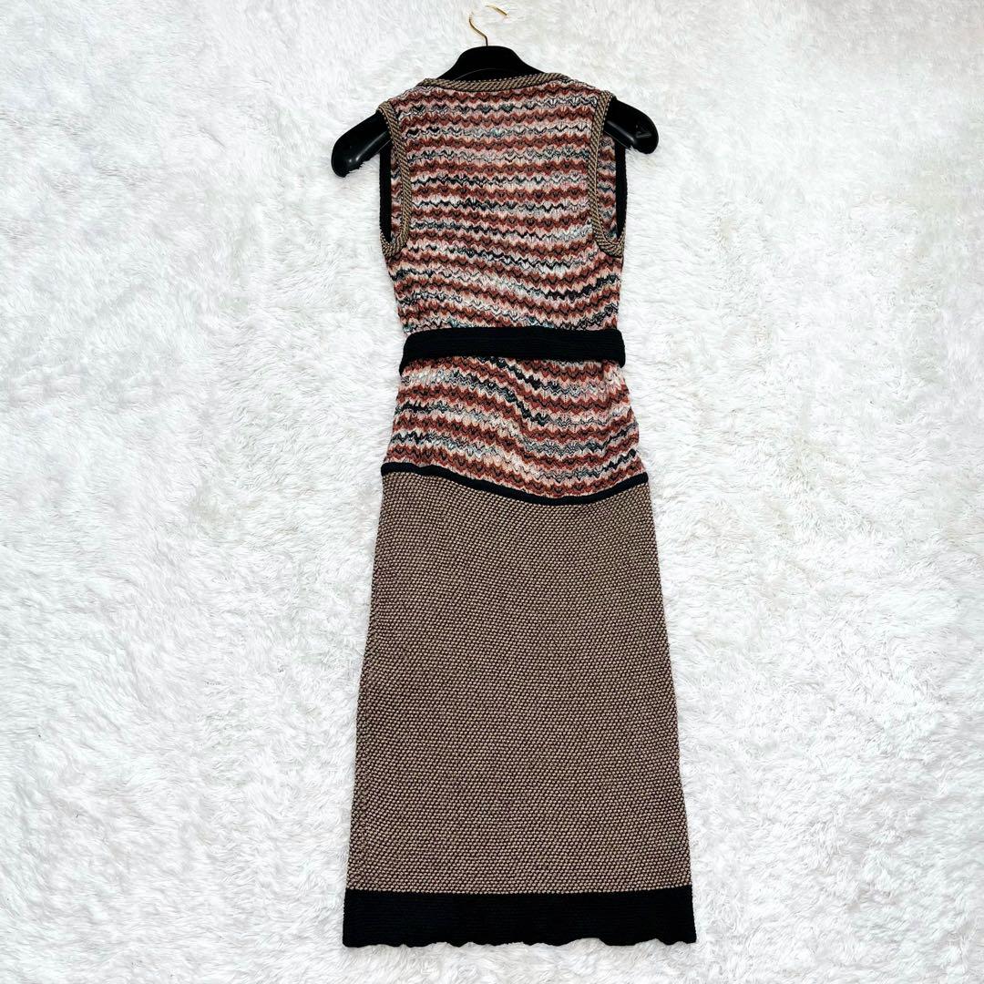 美品】MISSONI オレンジタグ ニット ワンピース 長袖 ボーダー