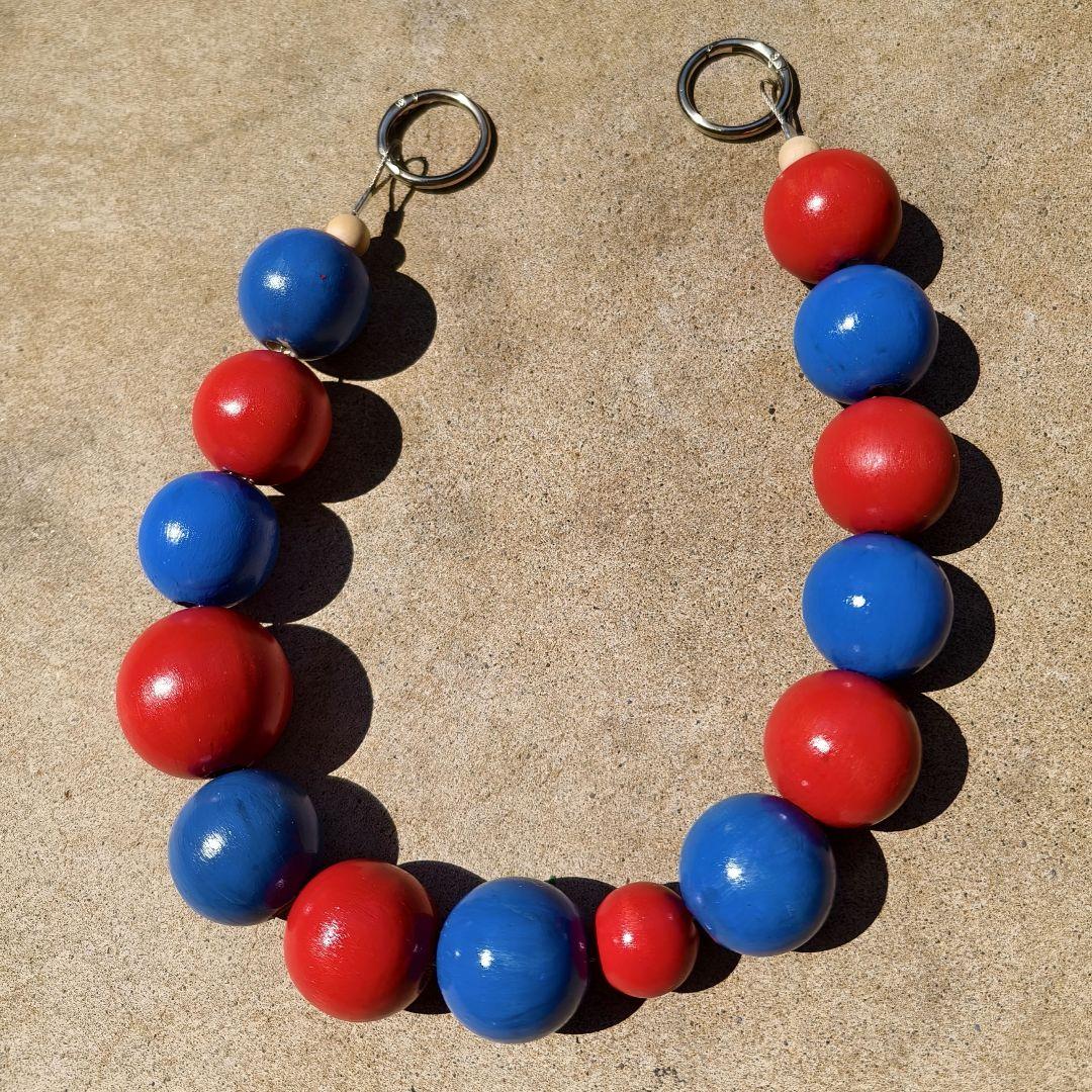 Wood Ball Wallet Chain 59cm