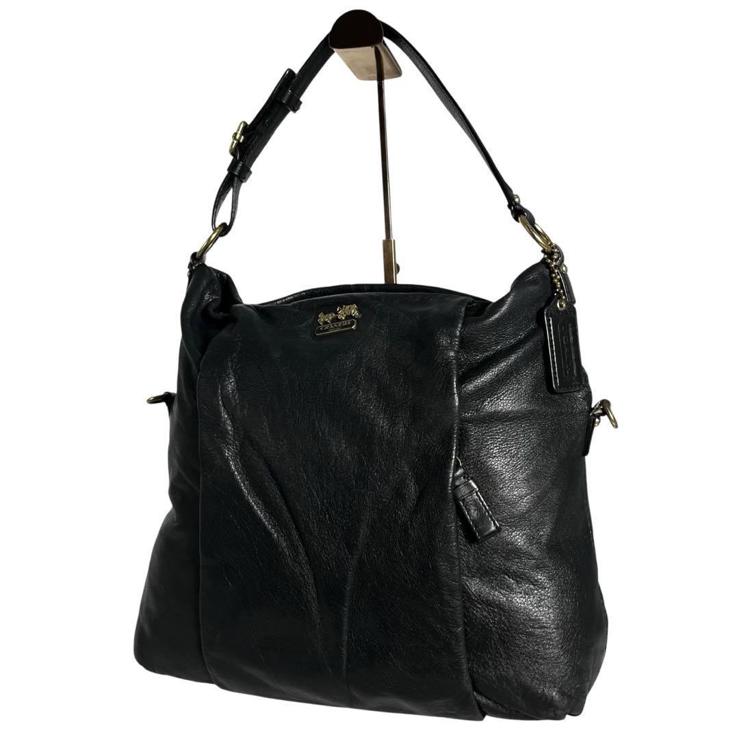 COACH　コーチ　 黒 　レザー 　ハンドバック　57142 　A4可 コーチ COACH コーチ ショルダーバッグ レディース COACH 2Way