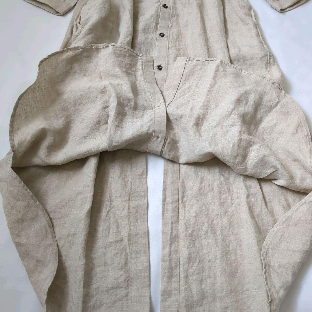 nestRobe│リネンロングワンピース メディカルガウンドレス スリット nestRobe│リネンロングワンピース メディカルガウンドレス スリット