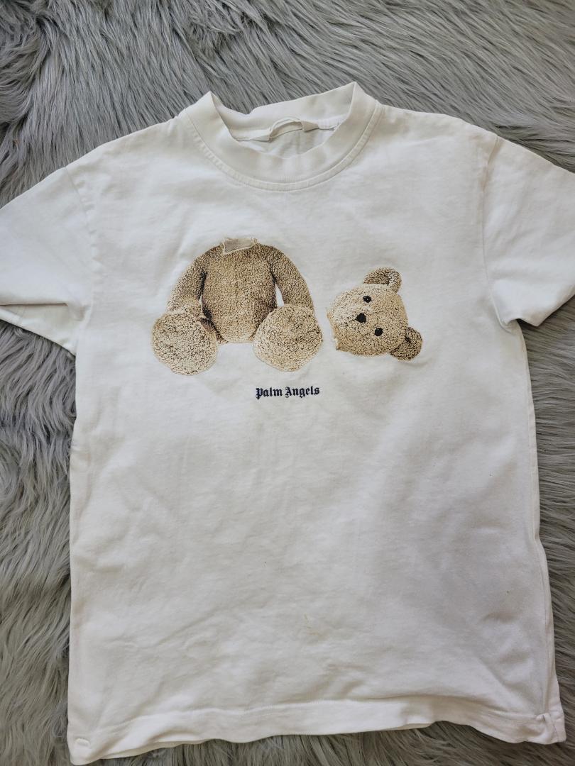 PALM ANGELS【 テディベアTシャツ 】 ストリートファッション Palm Angels Bear In Mind Tシャツ | ニュートラル | FARFETCH JP