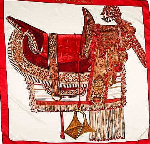 エルメス HERMES スカーフ カレ90 モロッコの儀式用鞍