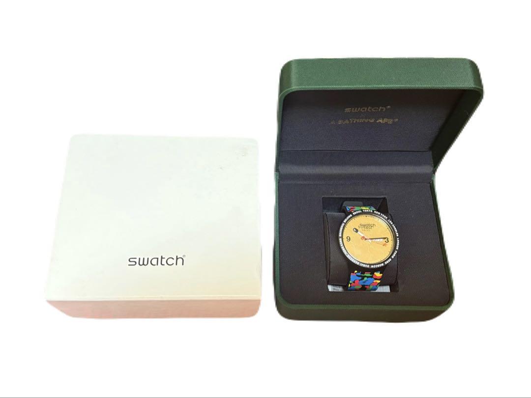 エイプ 激レア※箱付き美品 Swatch × Ape コラボ 腕時計