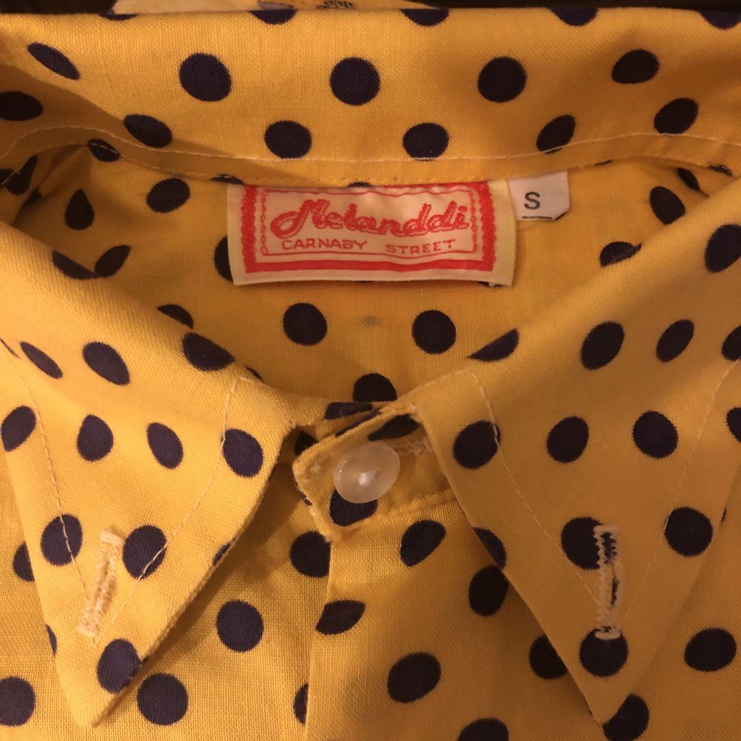 超貴重 70’s 80’s Melanddi Carnaby St ドットシャツ