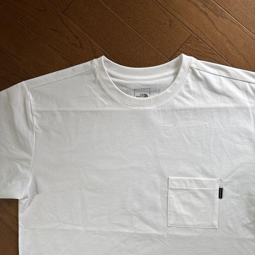 ノースフェイス エアリーポケットティー ホワイト L 美品 - メルカリ