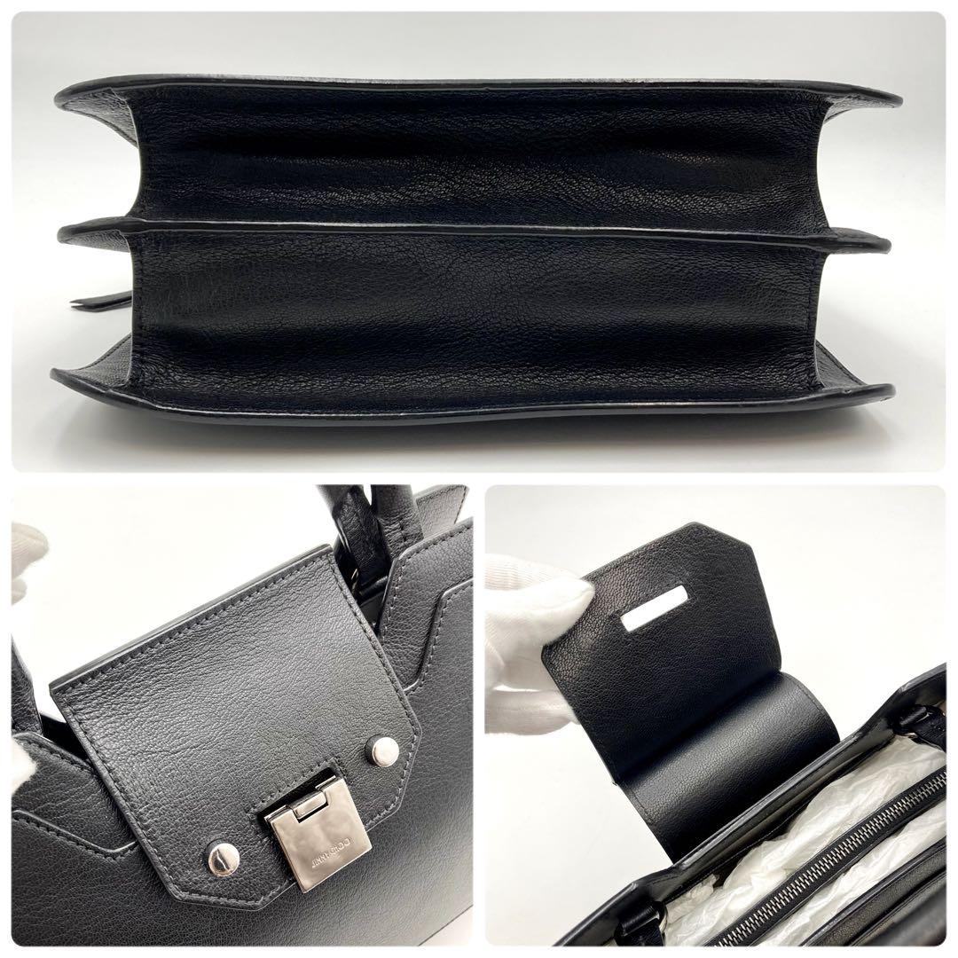 定価約20万！極美品✨ JIMMY CHOO ハンドバッグ 黒 本革 2way