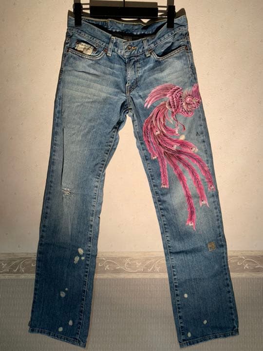 希少!!京都の職人技直に描いた世界に一本denim