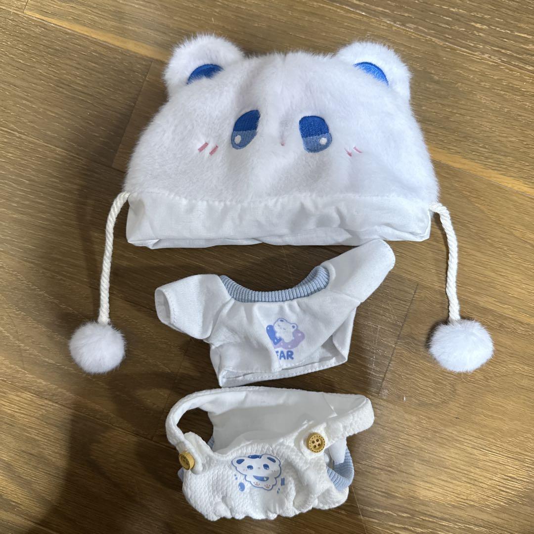 すのチル BIGぬいぐるみ 服 くまみみセーラーセット ベージュ