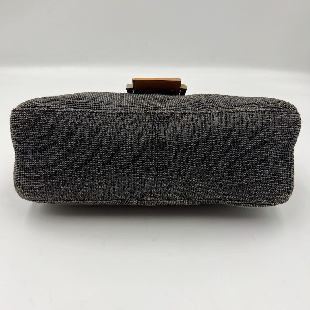 希少　フェンディ　FENDI　マンマバケット　FF金具　グレー　保存袋付 希少 フェンディ FENDI マンマバケット FF金具 グレー 保存袋付