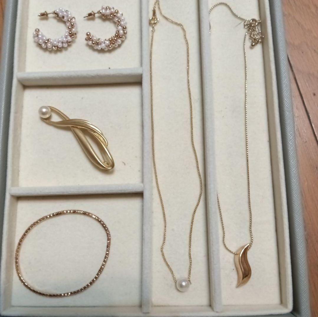アクセサリーまとめ売りK18あこや真珠Ｋ18GPネックレスニナリッチ アクセサリーまとめ売りK18あこや真珠K18GPネックレス