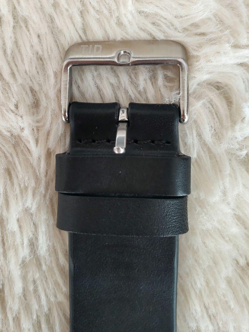 美品 TID WATCHES ブラックラバーベルト時計 シンプルデザイン