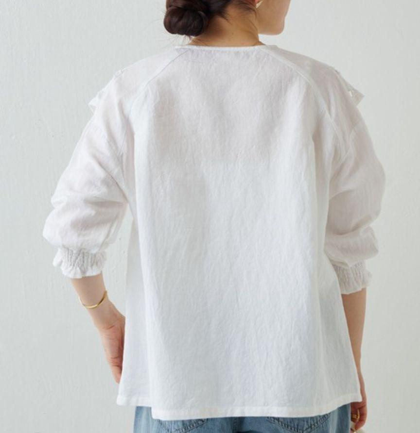 ビアズリー 刺繍襟ブラウス