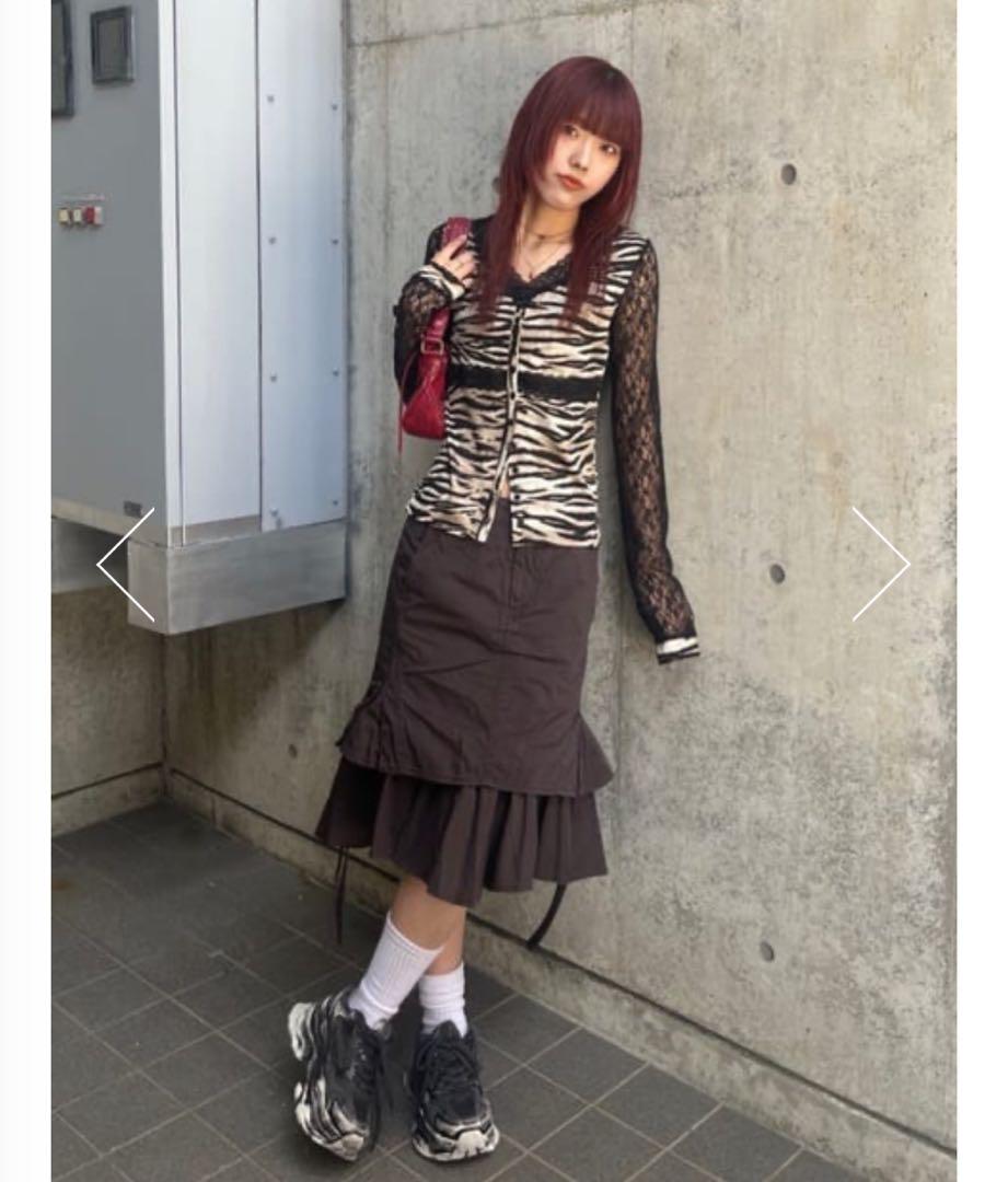SLY LACE RIB COMBI ブラウス