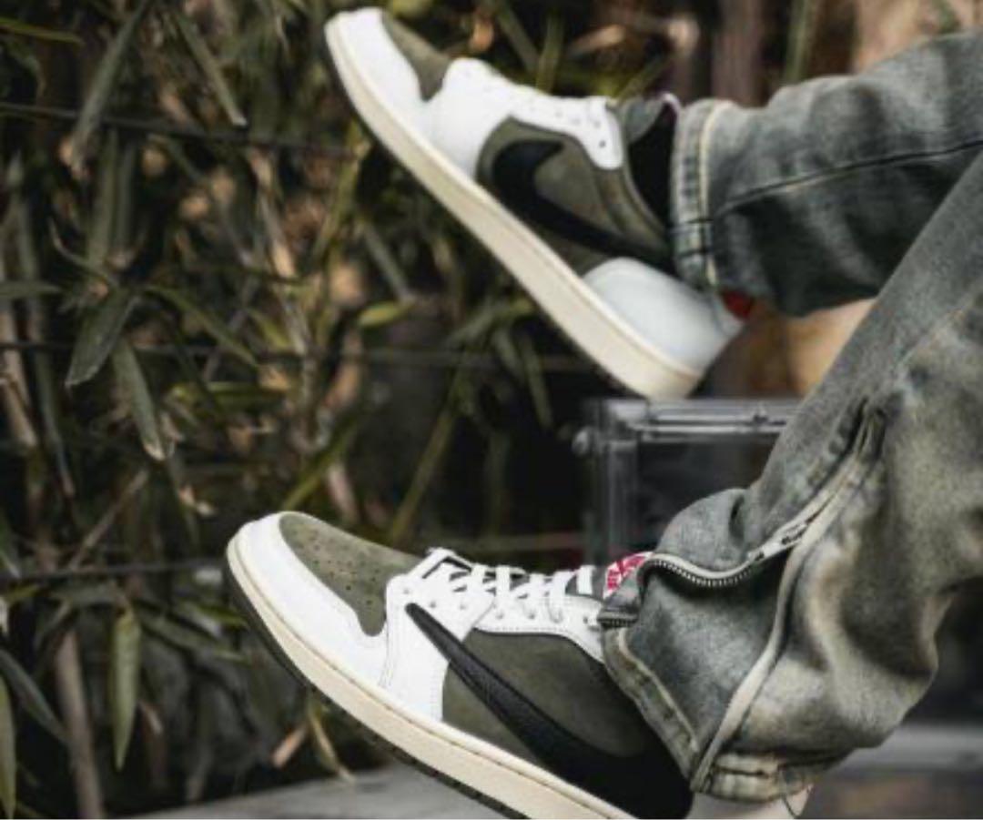 靴 Air Jordan 1 Low Reverse  Olive SP 29.5