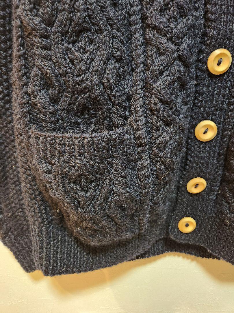 INVERALLAN　インバーアラン　カーディガン 古着　アメカジ　ネイビー