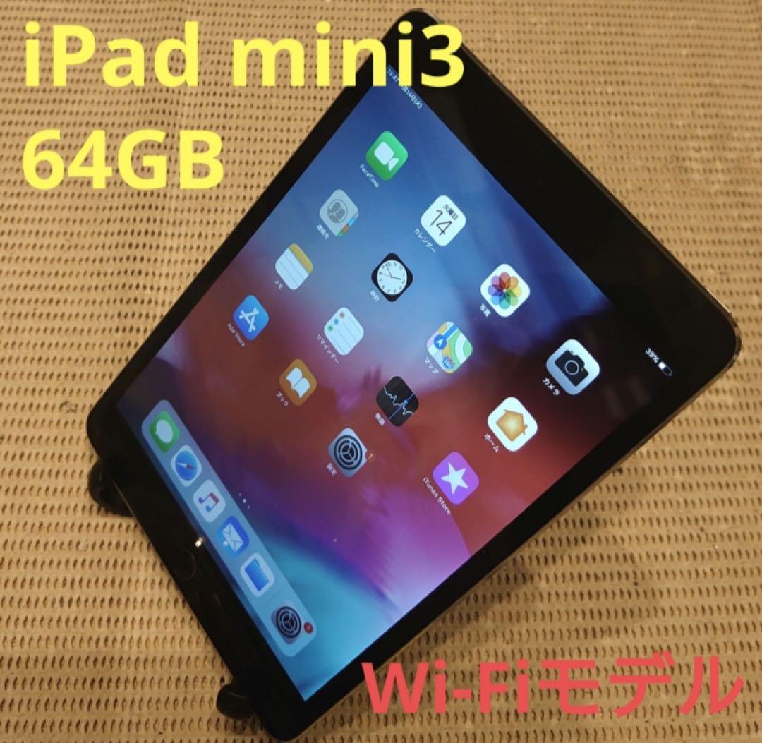 7G5V4 完動品iPad mini3(A1599)本体64GB送料込iPad本体