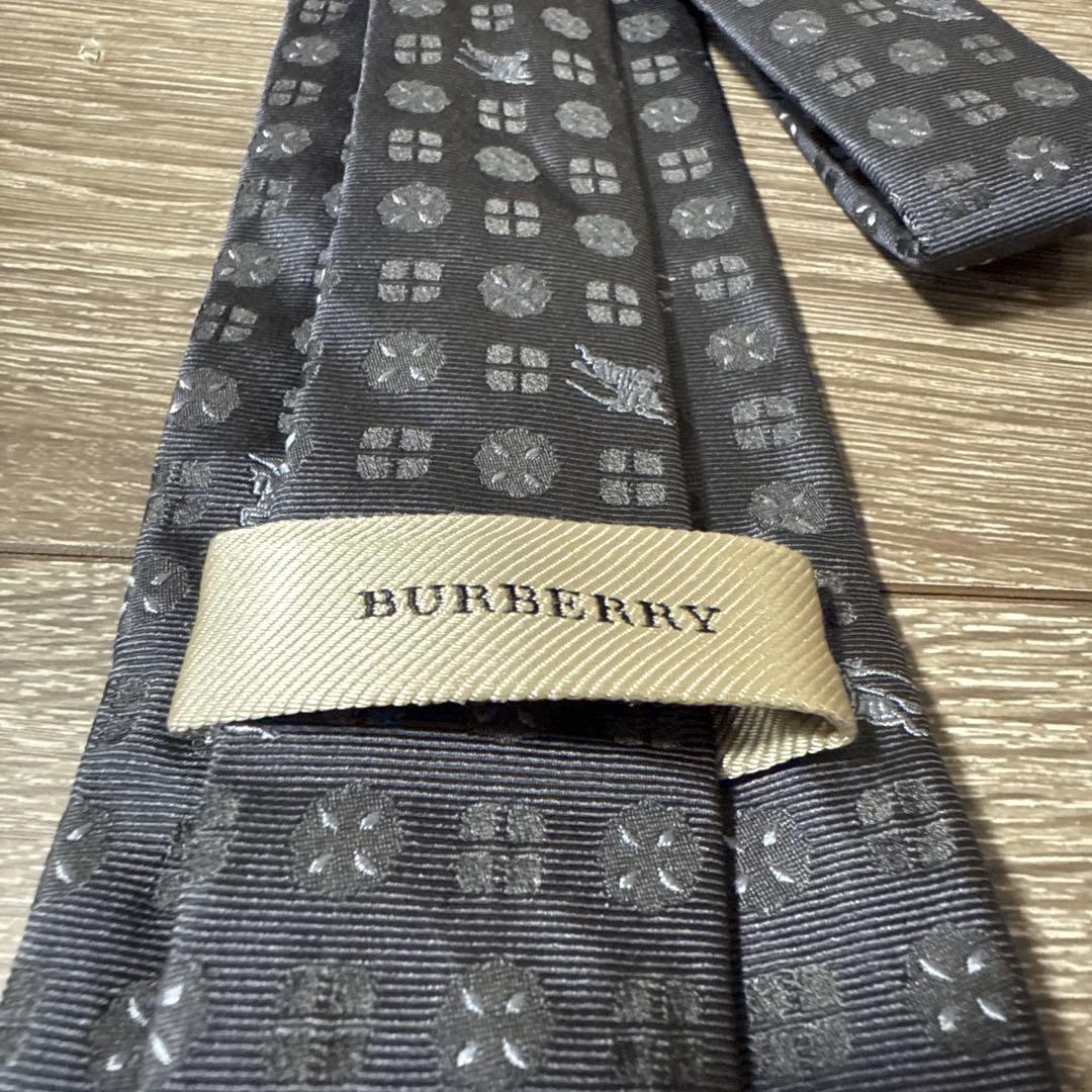 BURBERRY バーバリー ネクタイ チャコール ホース ナイト 美品