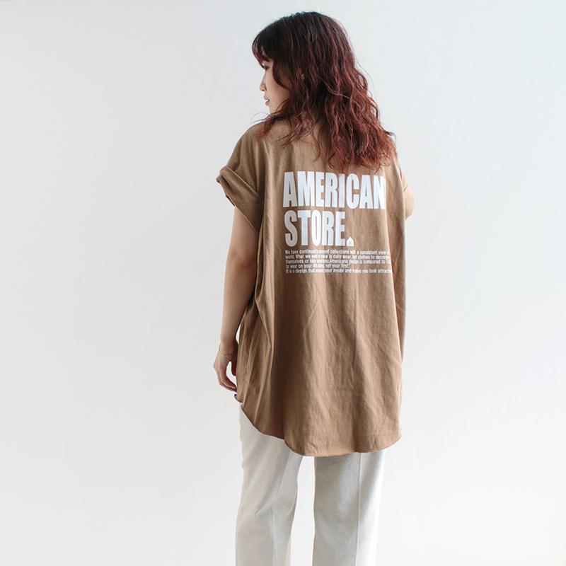 AMERICANA×MMN別注16ラフィー天竺デザインロゴTシャツ