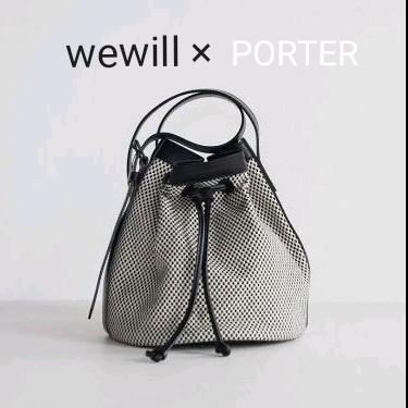 WEWILL × PORTER 刺し子 ショルダーバッグ ポーチ 巾着 - バッグ