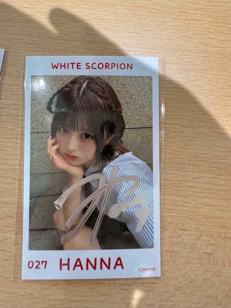 ホワスピWhite scorpion ミニフォトカード チェキHANNA 直筆 - メルカリ ホワスピWhite scorpion ミニフォトカード チェキHANNA 直筆 - メルカリ