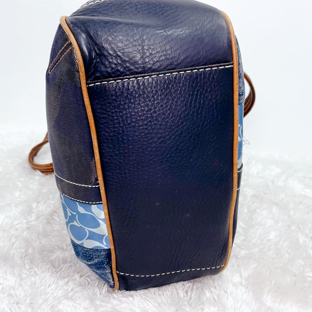 COACH コーチ デニム パッチワーク ハンド バッグ グラニー バッグ 希少
