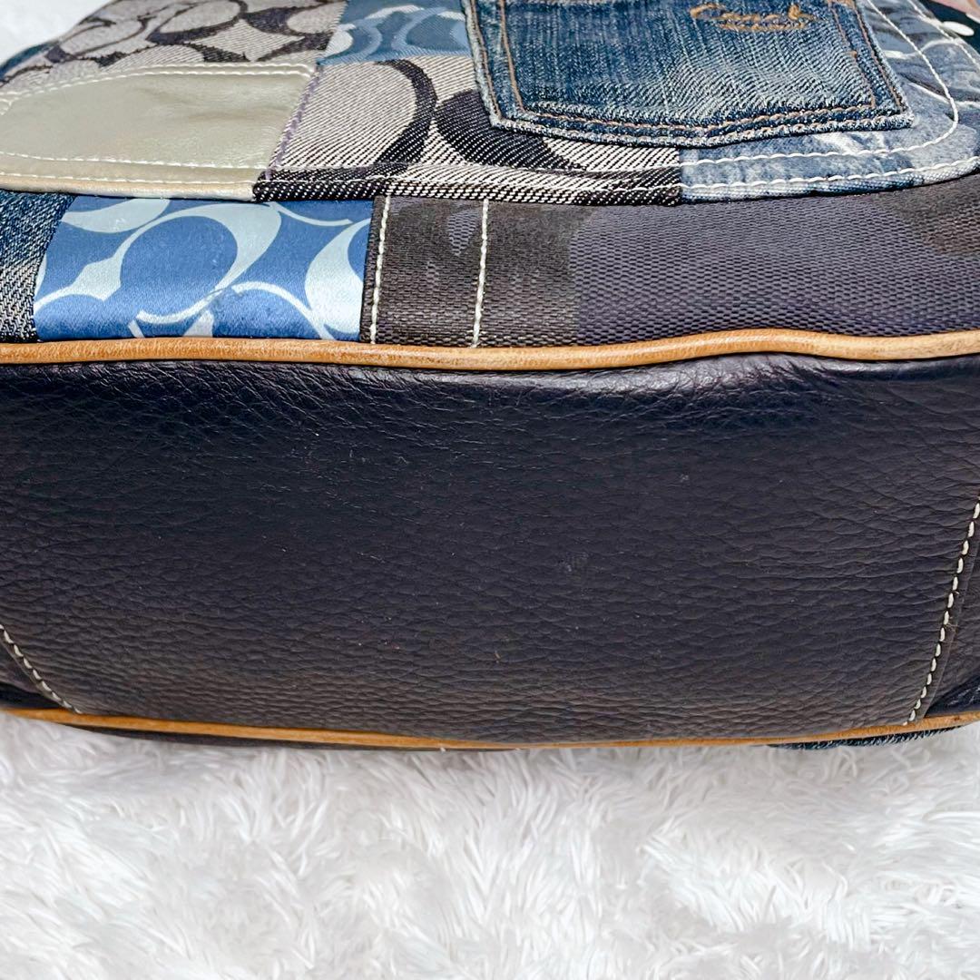 COACH コーチ デニム パッチワーク ハンド バッグ グラニー バッグ 希少
