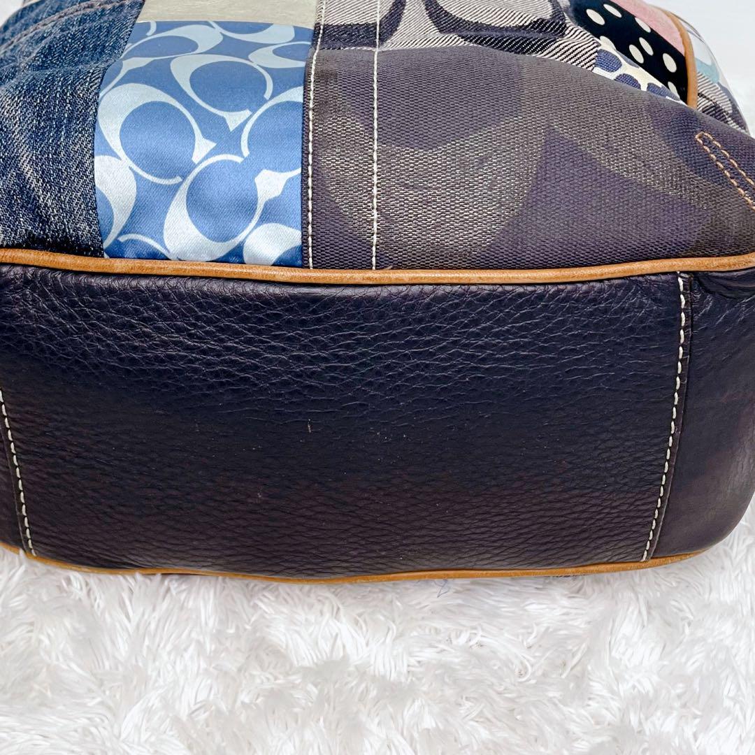 COACH コーチ デニム パッチワーク ハンド バッグ グラニー バッグ 希少