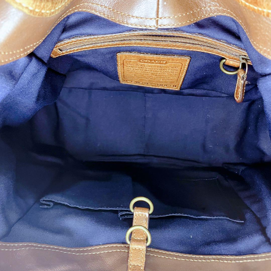 COACH コーチ デニム パッチワーク ハンド バッグ グラニー バッグ 希少