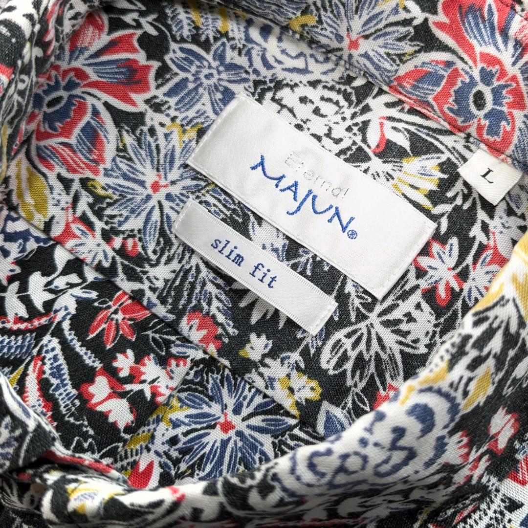 美品】マジュン かりゆし 琉球箱庭 イージーケア素材 シワになり