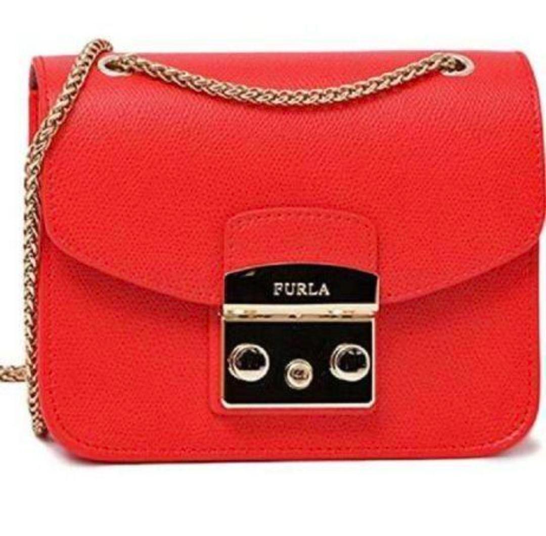 【新品】FURLA フルラ メトロポリス ミニ ショルダーバッグ レッド 12,980円