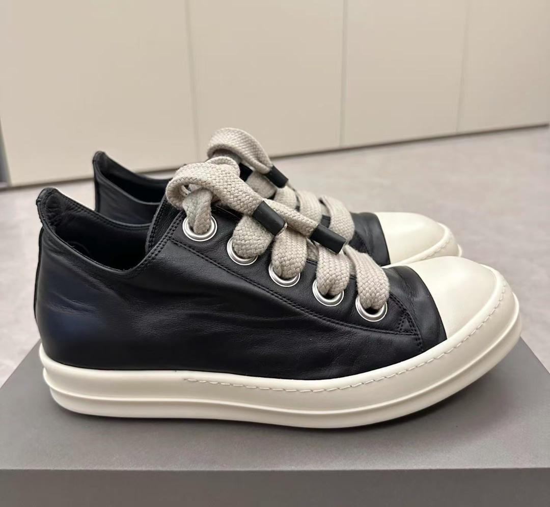 Rick Owens JUMBOLACED レザー切替ローカットスニーカー 27
