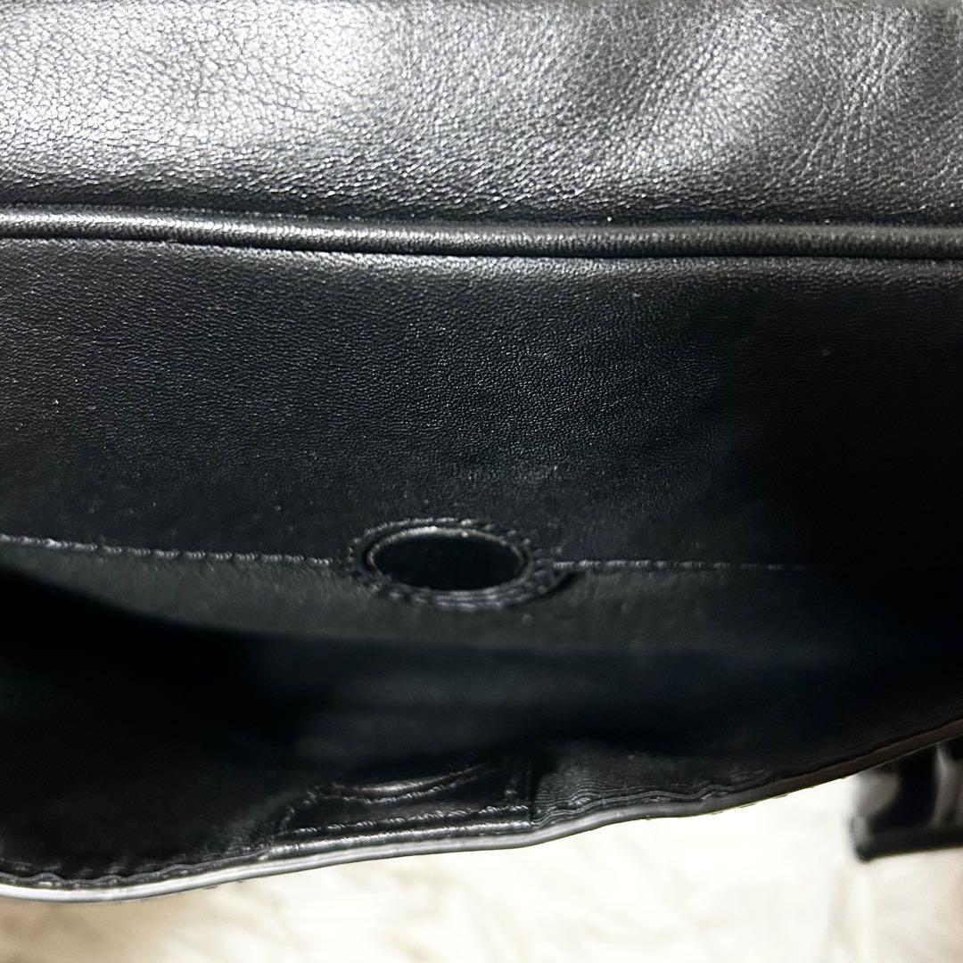 COACH コーチ スムース カーフ レザー トラック クロスボディ バック 黒