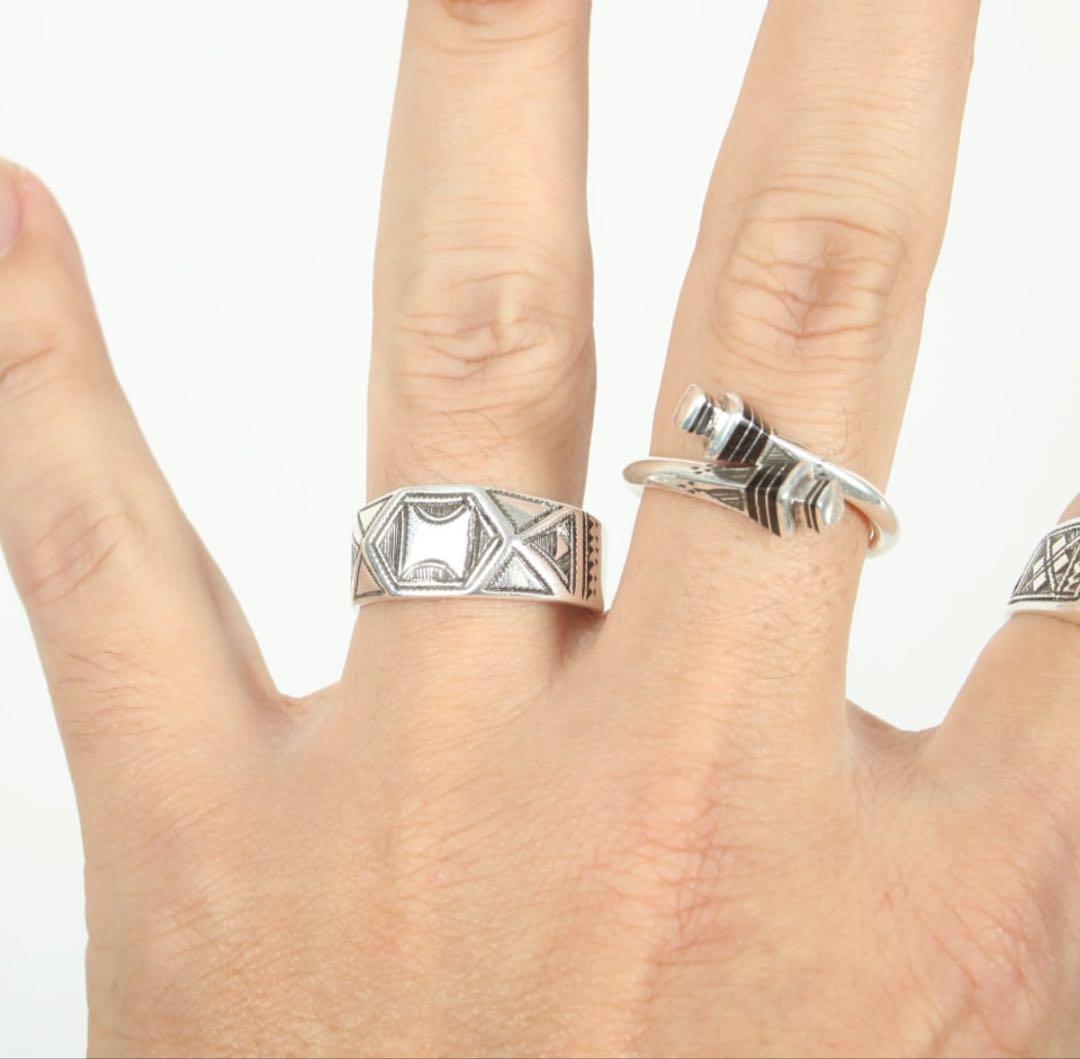 TOUAREG SILVER JEWELRY トゥアレグ シルバーリング 六角