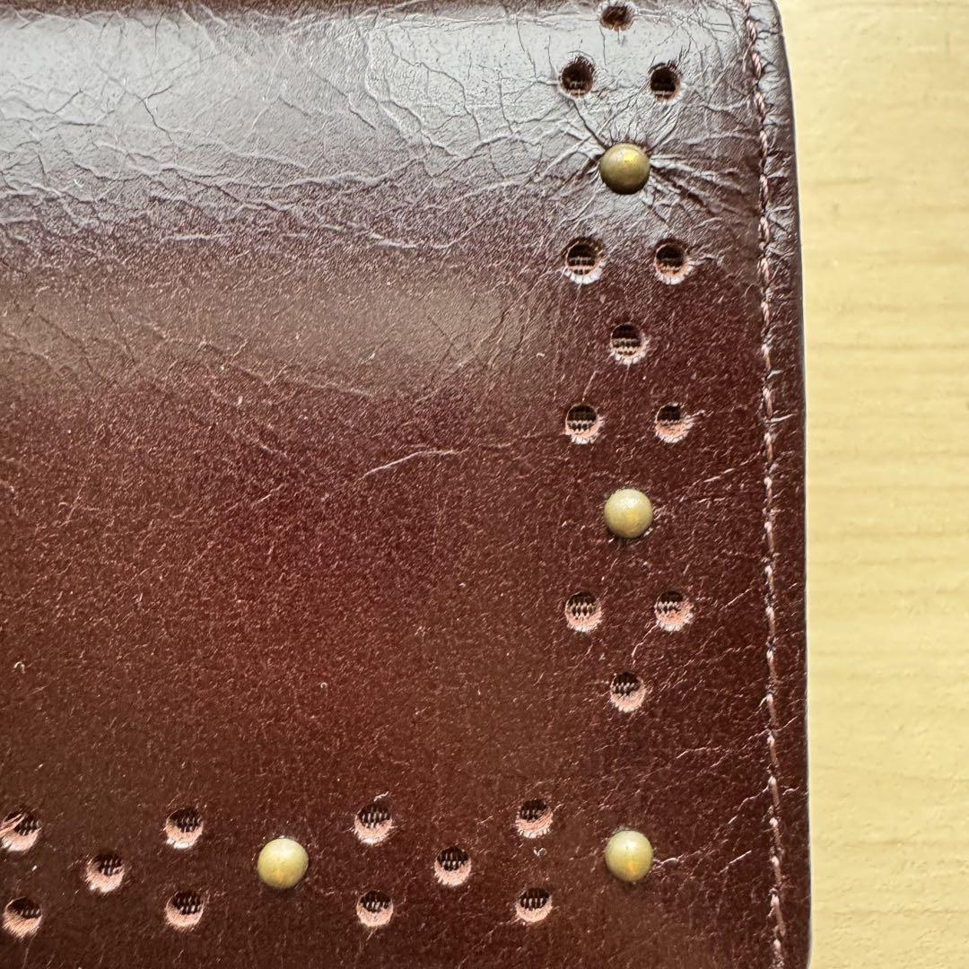 ☆新品☆COMME CA コムサ レザー長財布 スタッズ たっぷり収納