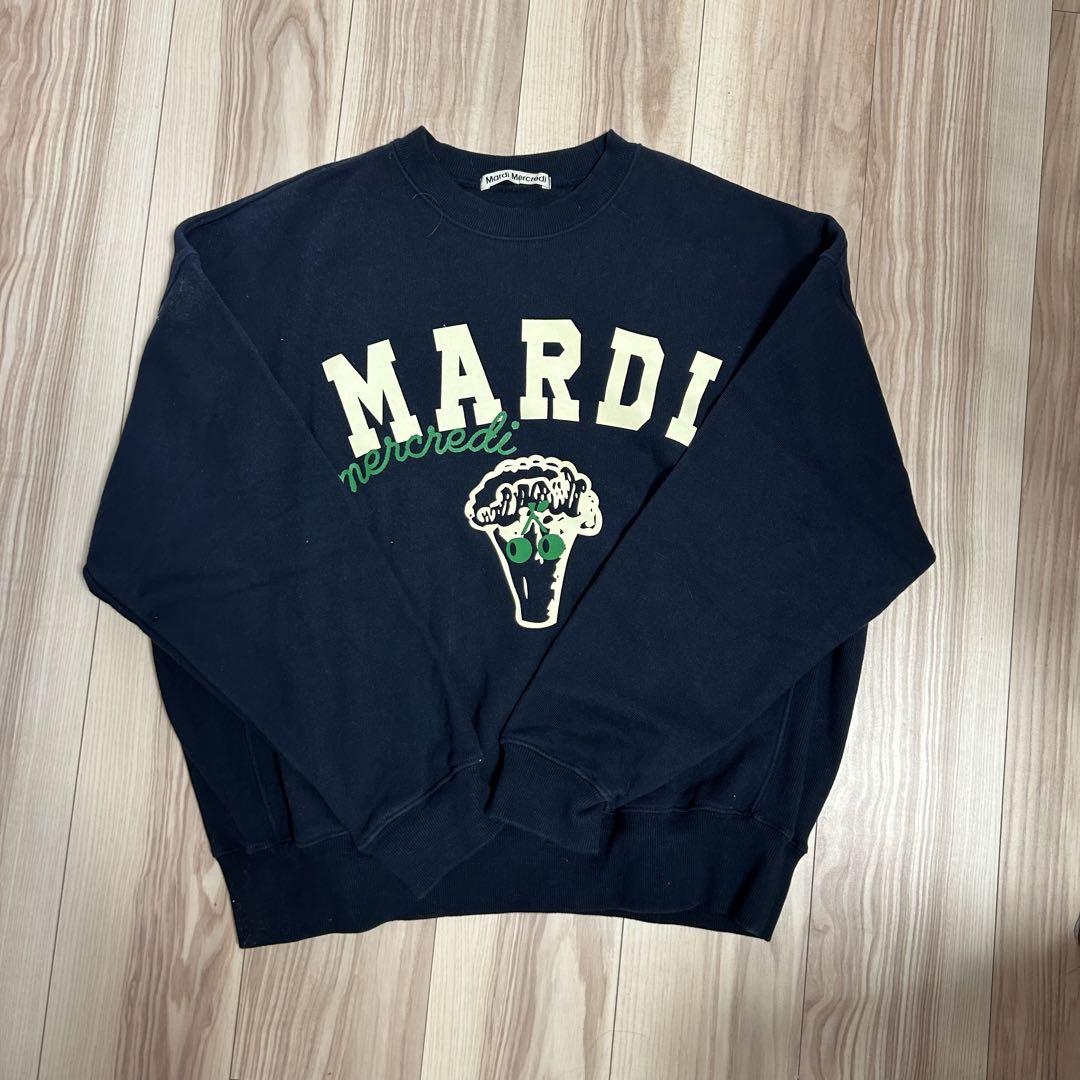 Mardi Mercredi ネイビー トレーナー MARDI プリント - メルカリ