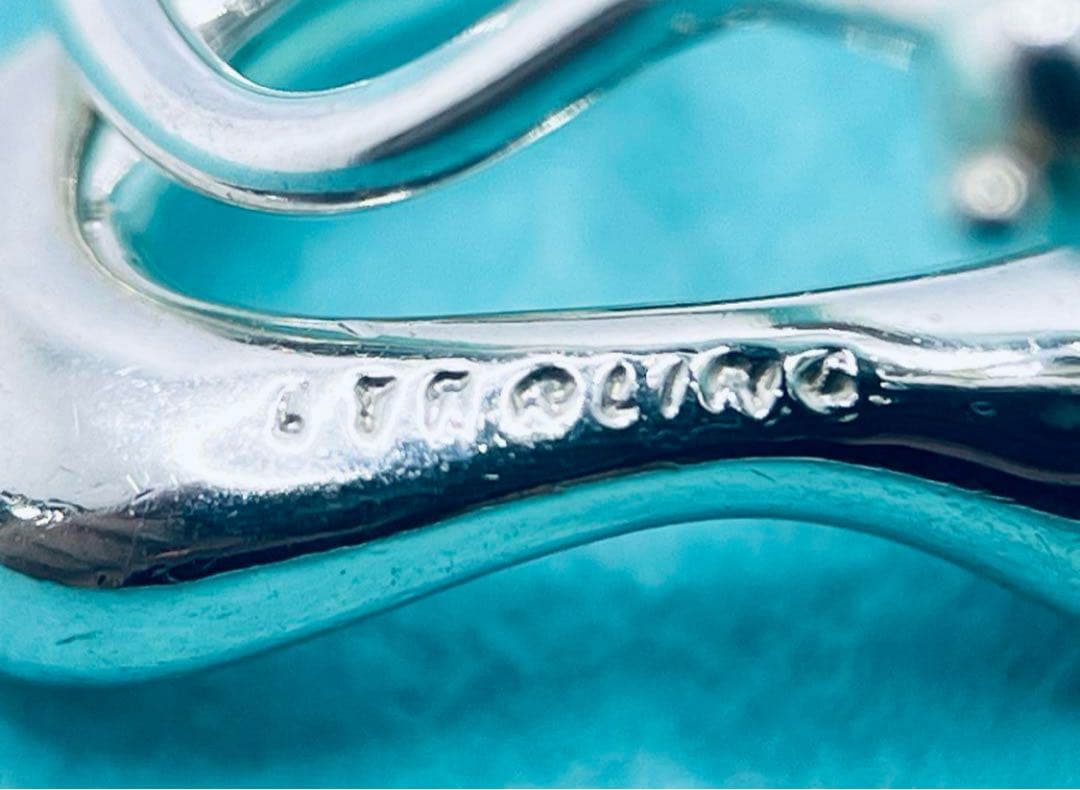 h455 美品 ティファニー オープンハート イヤリング シルバー 925 h455 美品 ティファニー オープンハート イヤリング シルバー 925