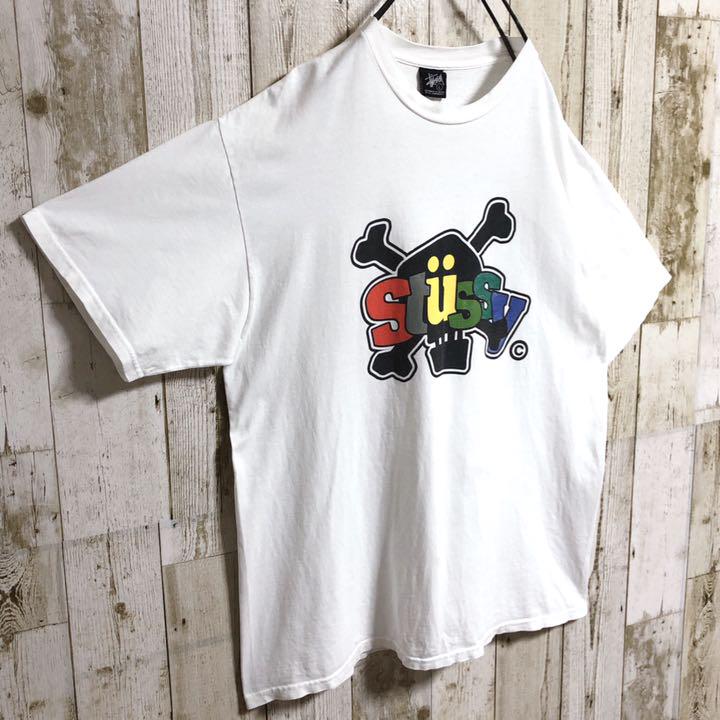 正規品HOT ステューシー ビッグロゴ ドクロ ワンポイント 両面プリント Tシャツ C2Fe5-m59267168305 限定OFF