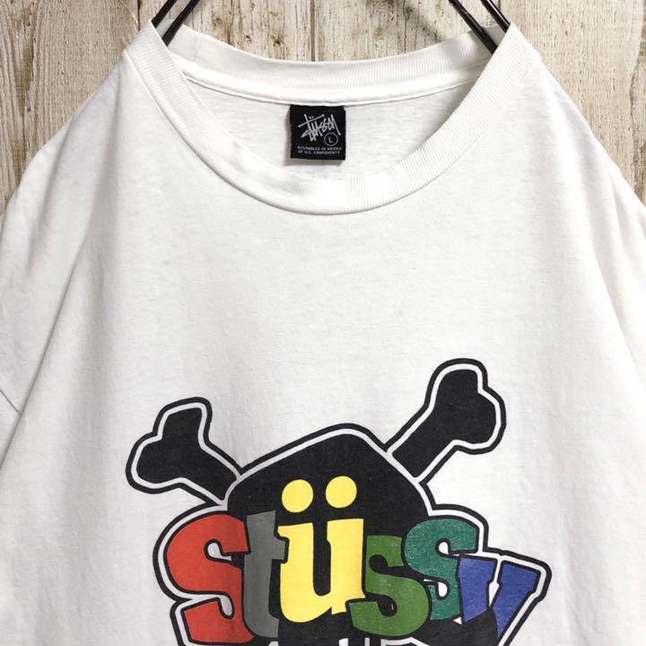 正規品HOT ステューシー ビッグロゴ ドクロ ワンポイント 両面プリント Tシャツ C2Fe5-m59267168305 限定OFF