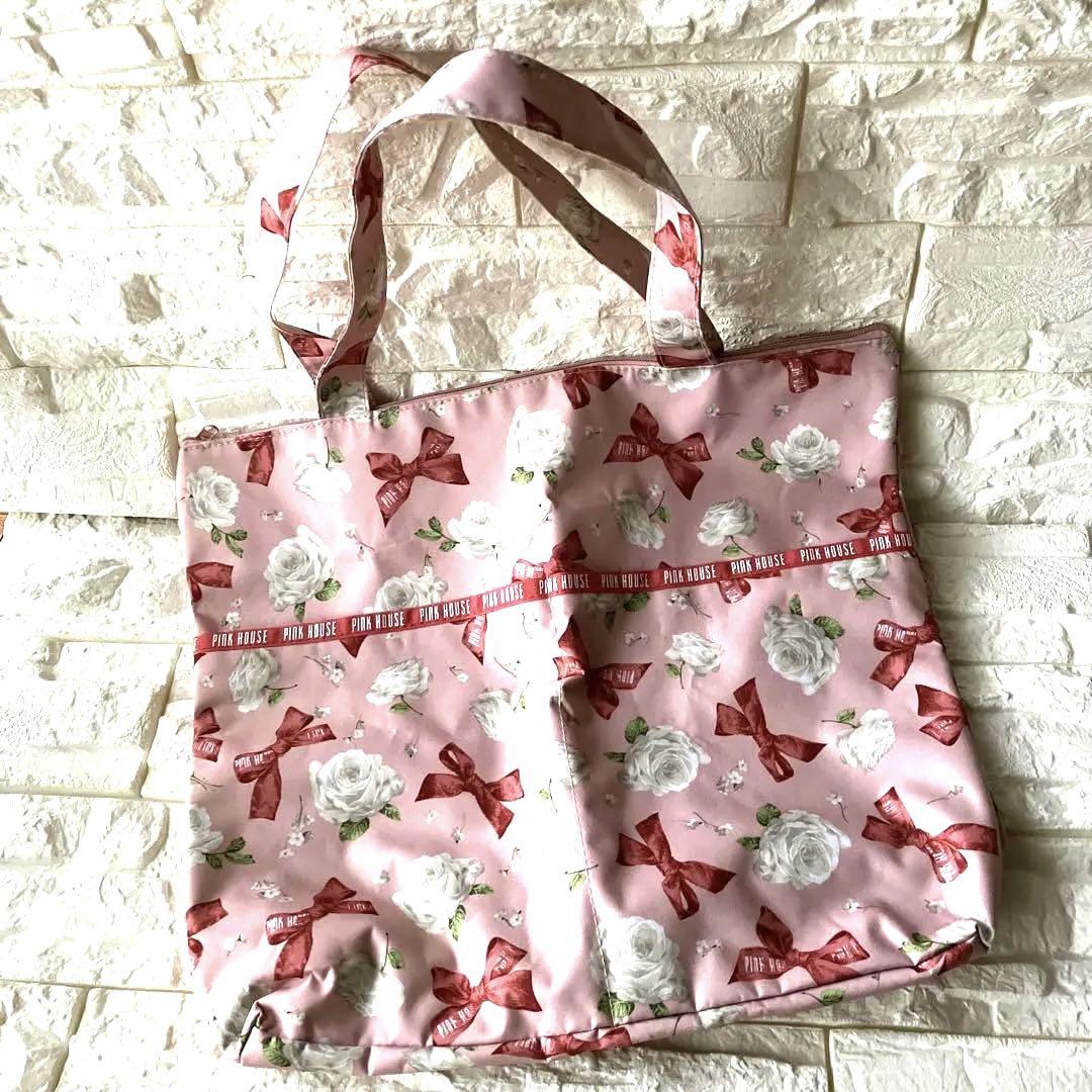 ピンクハウス トートバッグ　美品 Pロゴアップリケ配色バッグ （トートバッグ）｜PINK HOUSE
