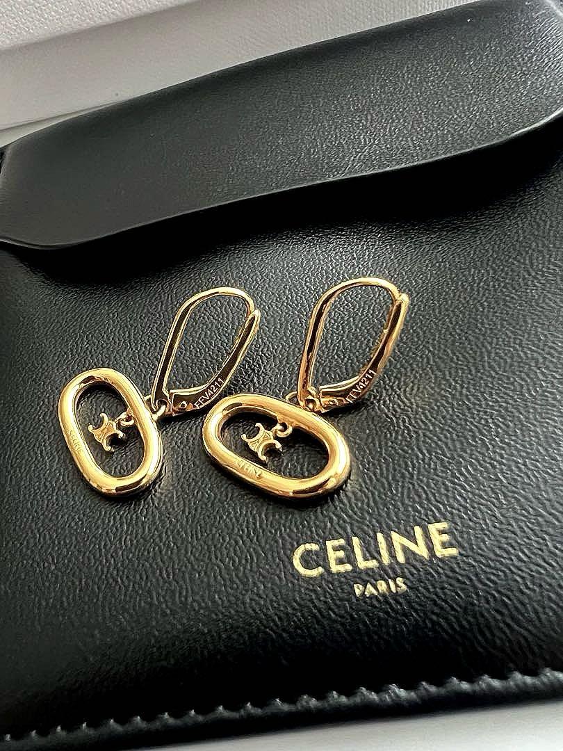 【CELINE セリーヌ】トリオンフ モバイル ピアス ゴールド