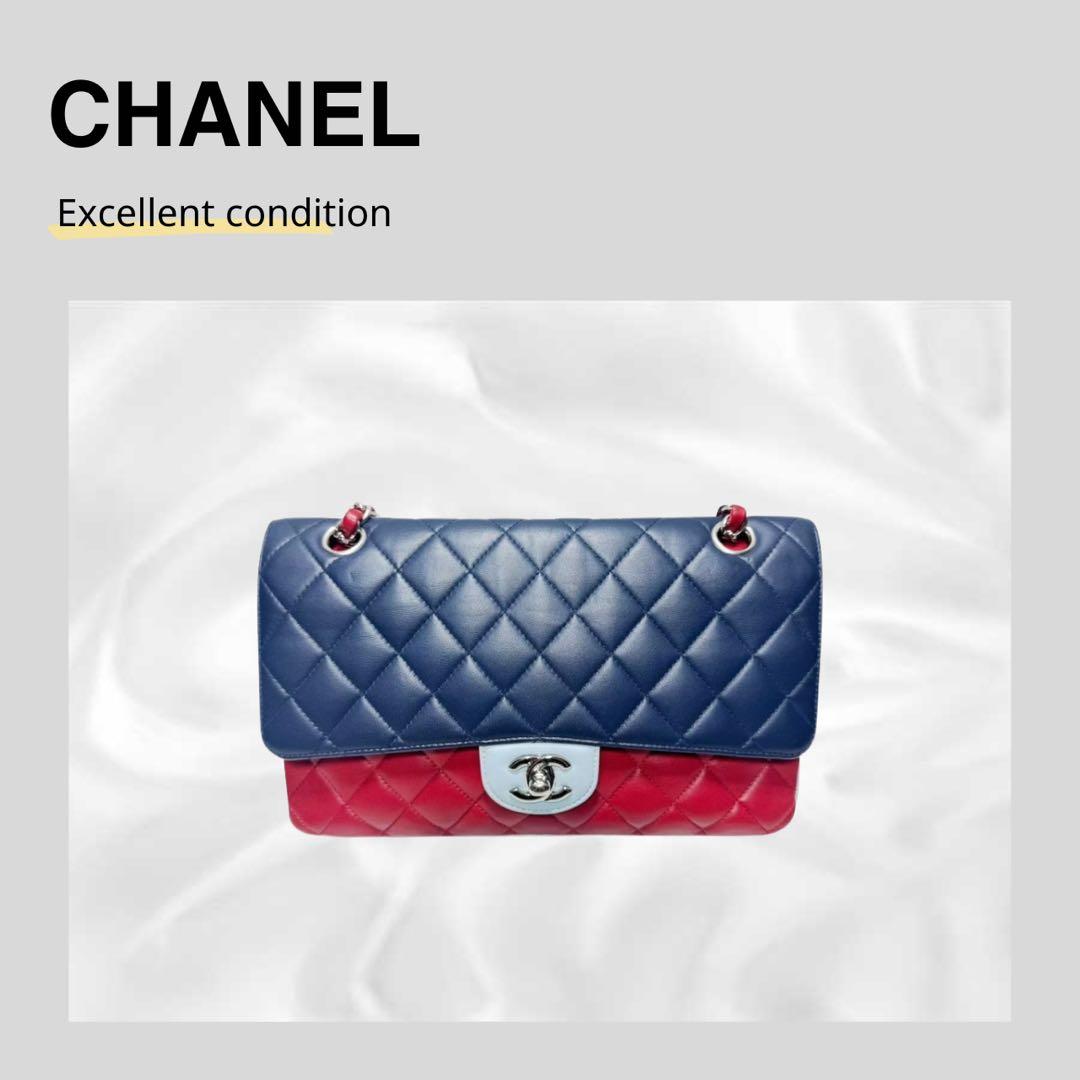 【CHANEL】トラッセ25 ダブルフラップ チェーンショルダーバッグ 【美品】