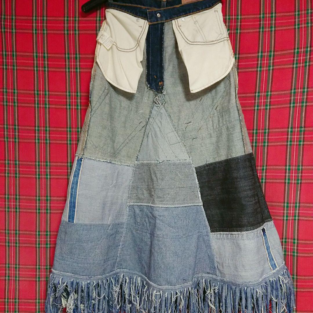 大得価人気 Levi's スカート デニムフリンジ PlYzv-m59277682933 リメイクデニム NEW好評